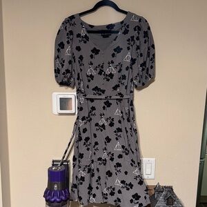 Deathly Hallows Gray Floral Dress